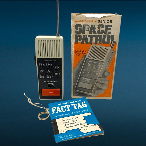 Vtg 1973 Archer Senior Space Patrol Walkie Talkie Box Radio Shack 60-3021 Japan